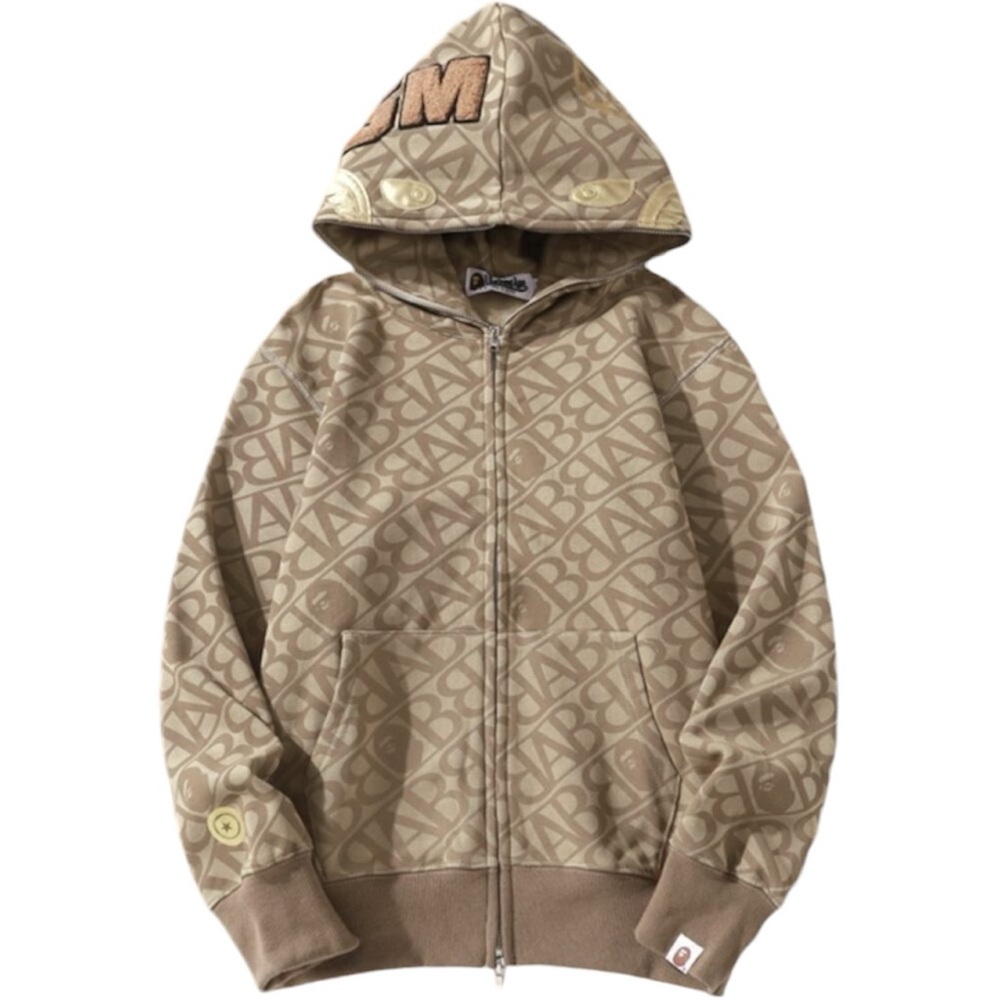 Bape Tan Zip-Up Hoodie